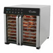 Excalibur 8 Tray Select dehydrator loaded with meat strips for drying biltong or jerky.