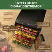 Top view of the Excalibur 10 Tray Select digital dehydrator showing LED control panel, Hyperwave technology and French doors.