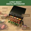 Top view of the Excalibur 6 Tray Select dehydrator featuring the LED control panel and glass French doors.